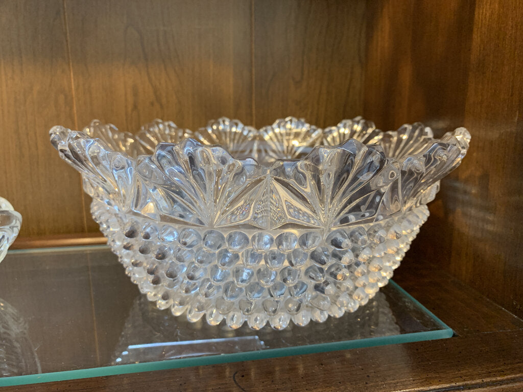 Vintage Pressed Glass Serving Bowl