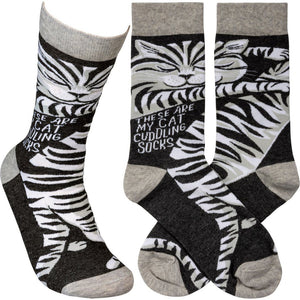 NEW Socks - These Are My Cat Cuddling Socks - 106448
