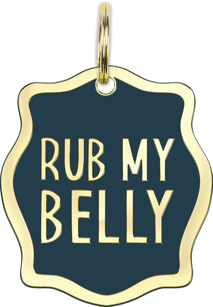 NEW Collar Charm - Rub My Belly - 104660