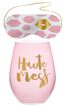 Load image into Gallery viewer, NEW Stemless Wine Glass &amp; Sleep Eye Mask
