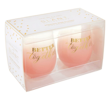Load image into Gallery viewer, NEW 2-Pc SET Stemless Wine Glasses - Better Together 10-04859-370
