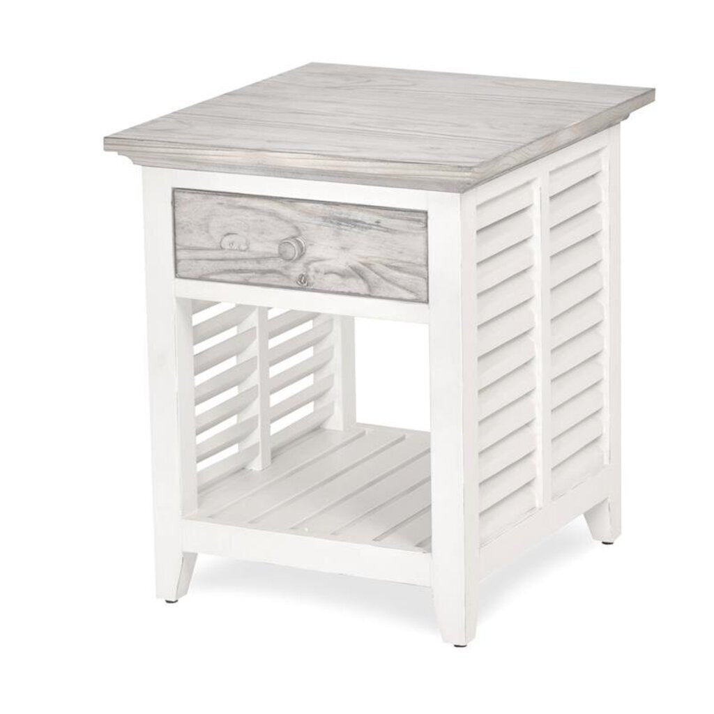 NEW Islamorada End Table - Dapple Grey Finish