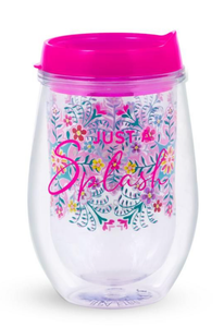 NEW Vera Bradley Wine Tumbler with Lid - Kaleidoscope - 195672