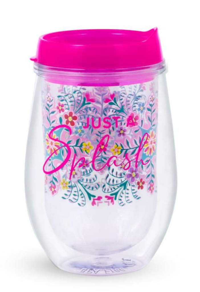 NEW Vera Bradley Wine Tumbler with Lid - Kaleidoscope - 195672