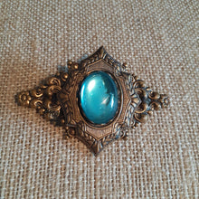 Load image into Gallery viewer, Vintage Antique Gold Tone Shield Brooch
