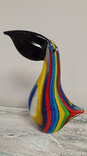 Load image into Gallery viewer, Small Murano Glass Striped Bird
