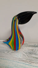 Load image into Gallery viewer, Small Murano Glass Striped Bird
