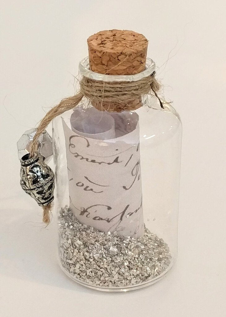 NEW Glass Ornament - Message in a Bottle