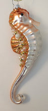Load image into Gallery viewer, NEW Glass Sea Horse Ornament 7"
