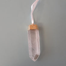 Load image into Gallery viewer, NEW Gold Plated Quartz Point Ornament ORN22
