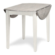 Load image into Gallery viewer, NEW Islamorada Round Dining Table with Drop Leaf - Dapple Grey Finish
