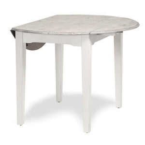 NEW Islamorada Round Dining Table with Drop Leaf - Dapple Grey Finish