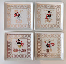 Load image into Gallery viewer, NEW 4-Pc SET Snowman Appetizer Dishes
