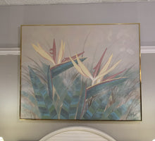 Load image into Gallery viewer, Metro Retro Framed Giclee Pastel Bird of Paradise 4'x5'-as found
