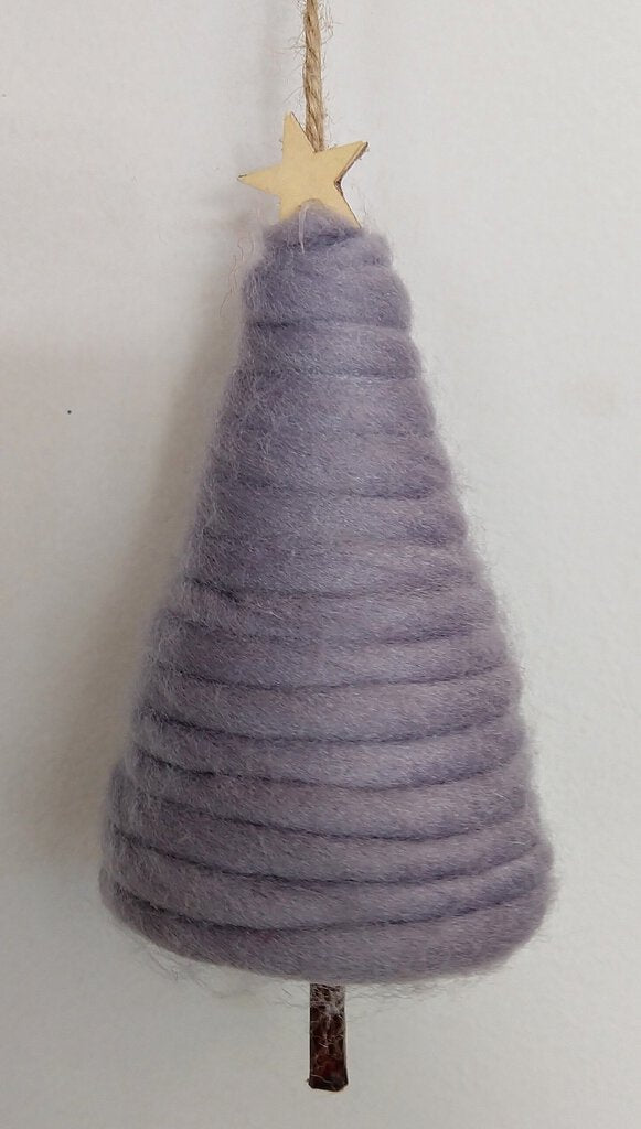 NEW Yarn Christmas Tree Ornament - Lavender