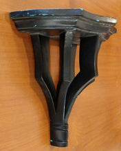 Load image into Gallery viewer, NEW Hand Carved Distressed Black Wood Open Wall Shelf - Thailand

