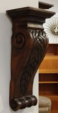 Load image into Gallery viewer, NEW Hand Carved Wood Scroll Wall Shelf - Thailand BRWB-T20
