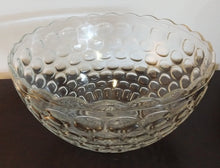 Load image into Gallery viewer, Federal Glass Ribbon Edge Glass Punch Bowl &amp; Twelve (12) Cups - chip on 1 cup
