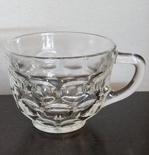 Load image into Gallery viewer, Federal Glass Ribbon Edge Glass Punch Bowl &amp; Twelve (12) Cups - chip on 1 cup
