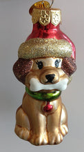 Load image into Gallery viewer, NEW Glass Dog with Bone Ornament

