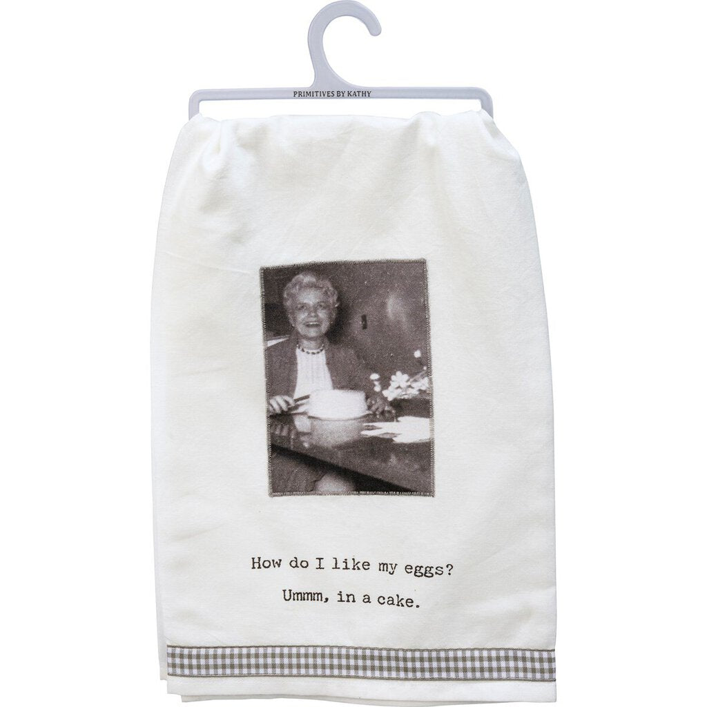 NEW Kitchen Towel - I Like My Eggs In A Cake - 73043