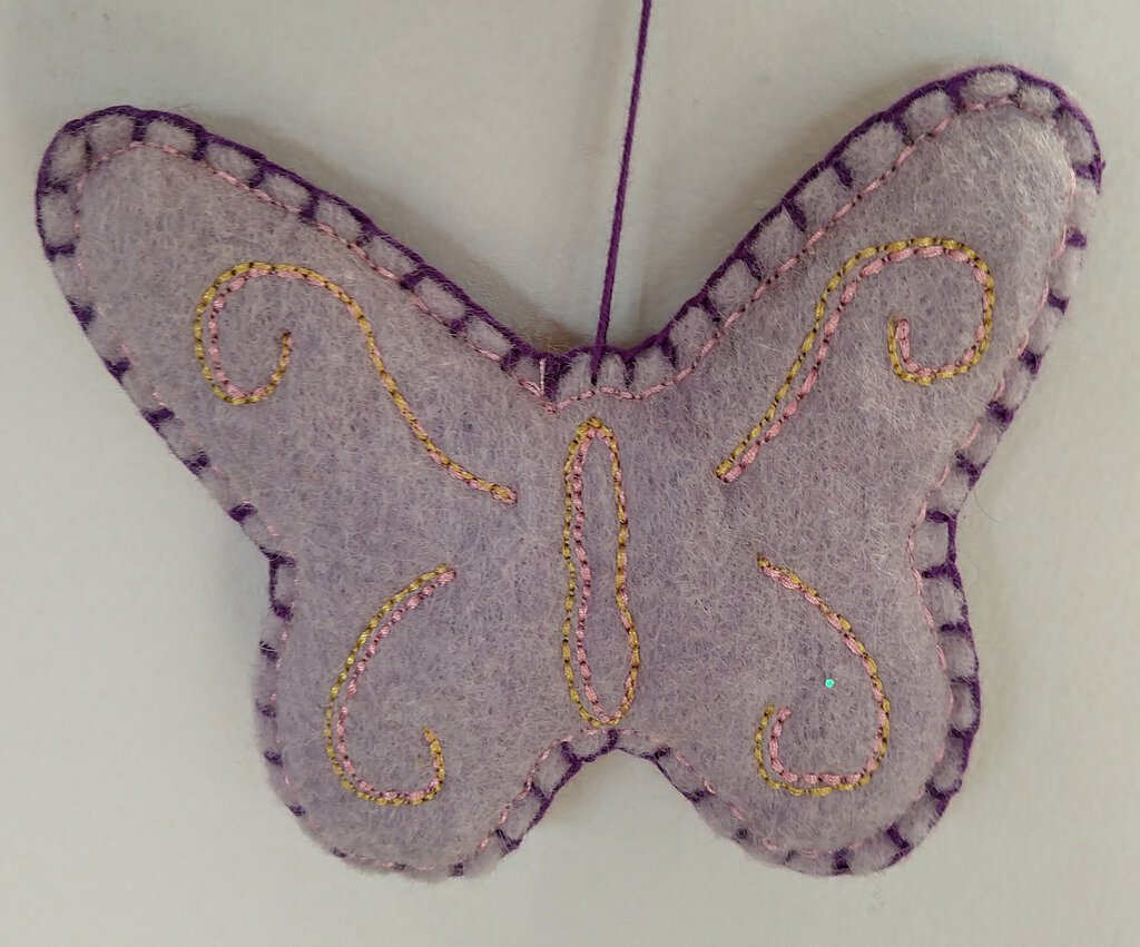 NEW Plush Butterfly Ornament - Lavender