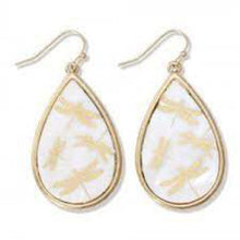 Load image into Gallery viewer, NEW Earrings - Dragonfly Mother of Pearl 8108449
