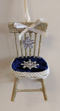 Load image into Gallery viewer, NEW Adorned Chair Ornament - Navy
