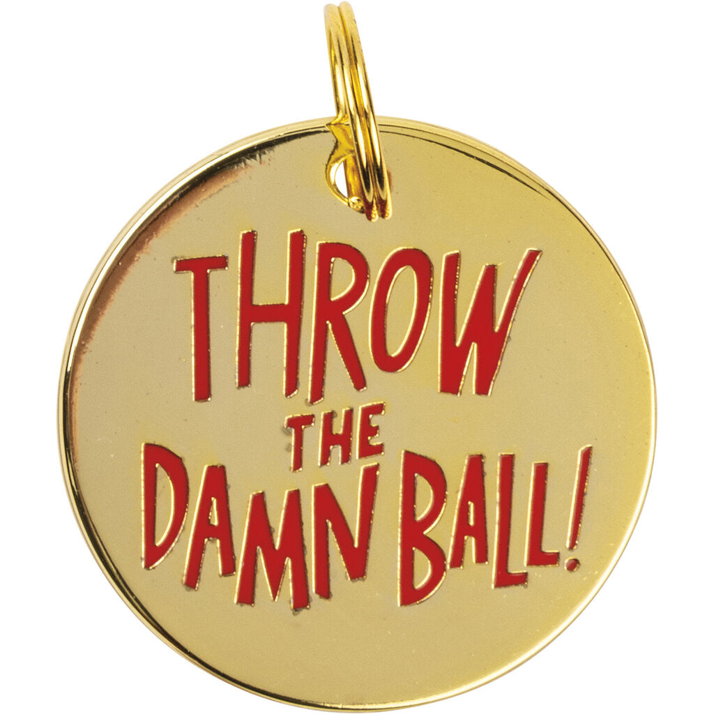 NEW Collar Charm - Throw The Damn Ball - 109556