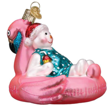 Load image into Gallery viewer, NEW Pool Float Snowman Glass Ornament
