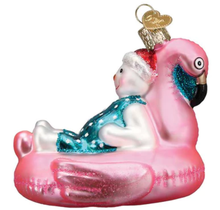 Load image into Gallery viewer, NEW Pool Float Snowman Glass Ornament
