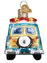 Load image into Gallery viewer, NEW Surf's Up Wagon Glass Ornament
