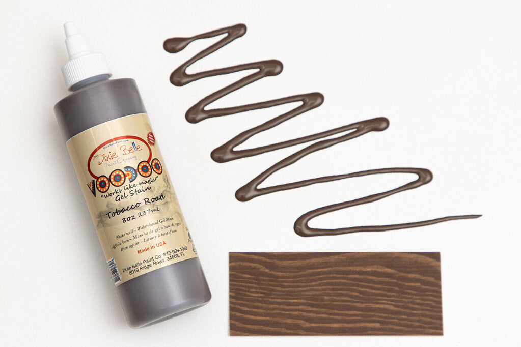 Dixie Belle Voodoo Gel Stain - Tobacco Road (warm brown) 8oz