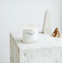Load image into Gallery viewer, NEW Grapefruit + Flora Glass Tumbler Soy Candle

