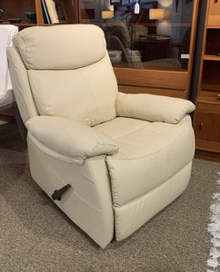 NEW Leather Swivel Glider Recliner - Beige - 220