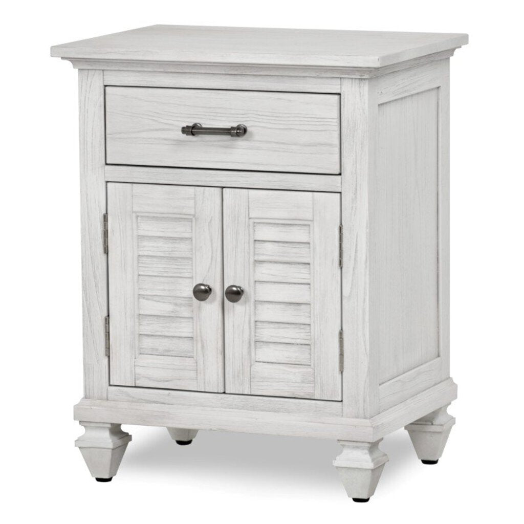 NEW Surfside Nightstand - Weathered White Finish