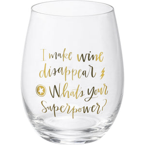 NEW Wine Glass - Wine Disappear - 108959