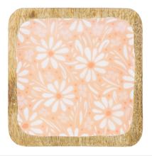 Load image into Gallery viewer, NEW Mango Wood Tray - Floral Design
