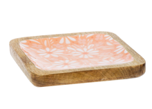 Load image into Gallery viewer, NEW Mango Wood Tray - Floral Design
