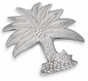 NEW Textured Aluminum Palm Tree Trivet 9176