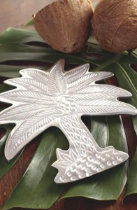 NEW Textured Aluminum Palm Tree Trivet 9176