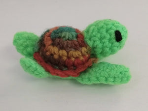 NEW Handcrafted Green/Multi Wool Sea Turtle N1 - Ecuador