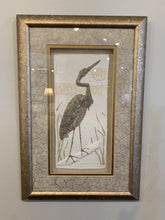Load image into Gallery viewer, Framed Embossed Heron Double Matted, signed

