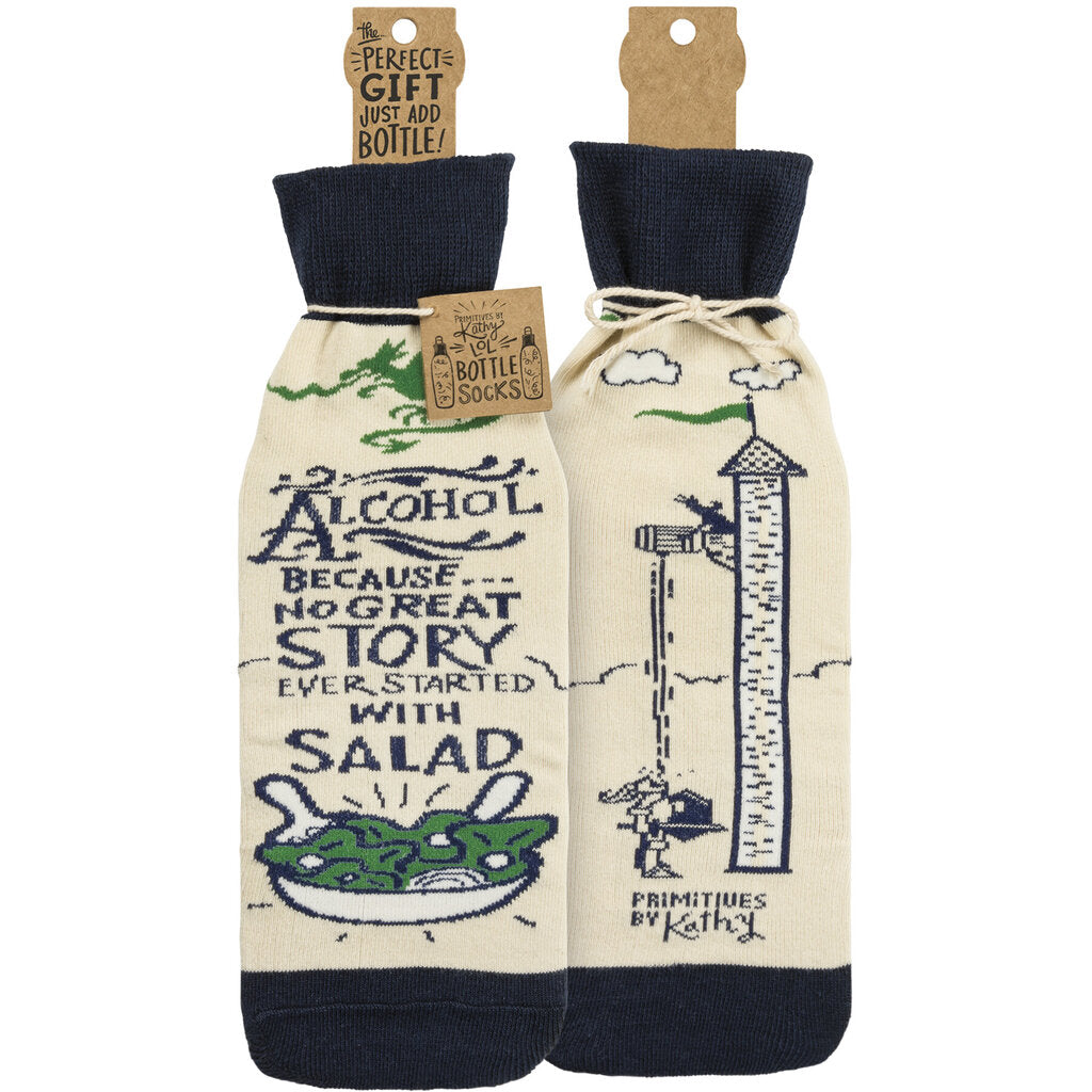 NEW No Good Story Started With Salad Bottle Sock - 38687