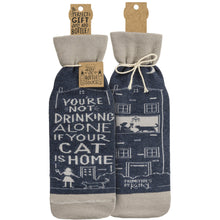 Load image into Gallery viewer, NEW Not Drinking Alone If Cat Home Bottle Sock - 38682
