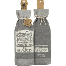 Load image into Gallery viewer, NEW Wine Because Adulting Is Hard Bottle Sock - 38689
