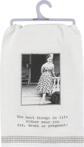 NEW Best Things In Life Make You Kitchen Towel - 72990