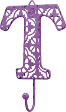 Load image into Gallery viewer, NEW Fancy Metal Letter T Hook - 32600 - Various Colors
