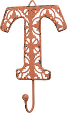 Load image into Gallery viewer, NEW Fancy Metal Letter T Hook - 32600 - Various Colors
