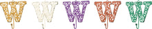Load image into Gallery viewer, NEW Fancy Metal Letter W Hook - 32601 - Various Colors

